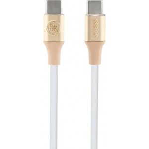 Guess Ebossed Logo USB-C / USB-C Cable 1.5m Fast Charging - Gold