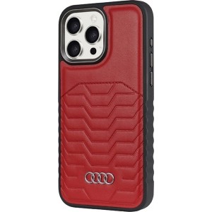 Audi Synthetic Leather case with MagSafe for iPhone 15 Pro - red