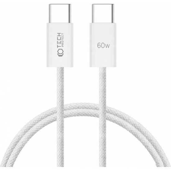 Tech-Protect UltraBoost Classic USB-C / USB-C PD cable 60W 3A 1m - white