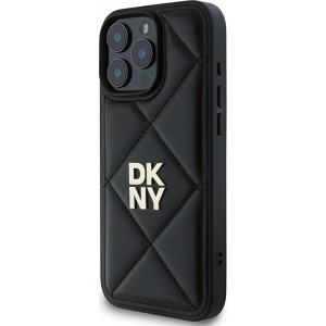 Dkny Quilted Stack Logo iPhone 16 Pro Max Case - Black