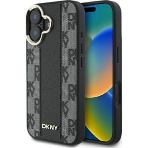 Dkny Checkered Pattern Magsafe iPhone 16 Plus Case - Black