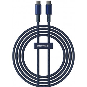 Baseus Cable USB-C to USB-C Baseus Tungsten Gold, 100W, 2m (blue)