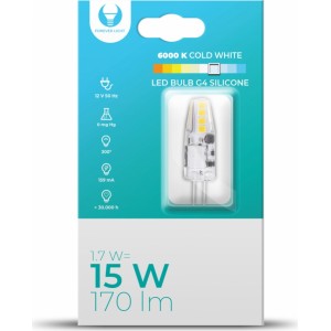 Telforceone LED Bulb G4 Silikon 1.7W 12V 6000K 170lm Forever Light