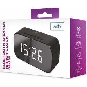 None Setty Bluetooth speaker Mirror clock GB-200 black