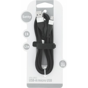 None Setty USB - micro cable 1,2 m 2A KNA-M-1.221 black