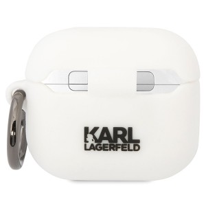 None Karl Lagerfeld case for Airpods 3 KLACA3SILKCW white Silicone Karl & Choupette