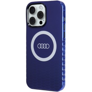 None Audi case for iPhone 15 Pro Max 6,7" blue IML Big Logo MagSafe Case