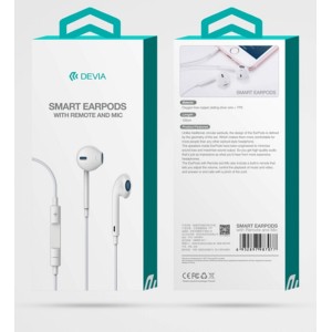 None Devia wired earphones Smart jack 3,5mm white