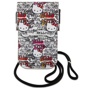 Hello Kitty Bag beige Leather Tags Graffiti Cord