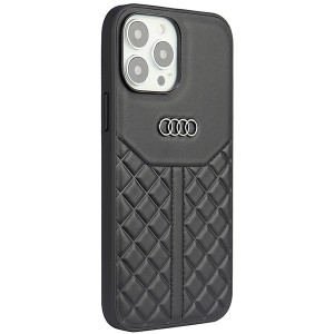 None Audi case for iPhone 13 / 13 Pro 6,1" AU-TPUPCIP13P-Q8/D1-BK black hardcase Genuine Leather iPhone