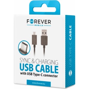 Forever cable USB - USB-C 1,0 m 1A black