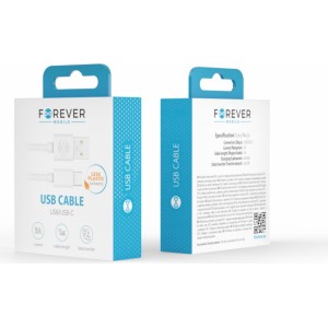 None Forever cable USB - USB-C 1,0 m 3A white