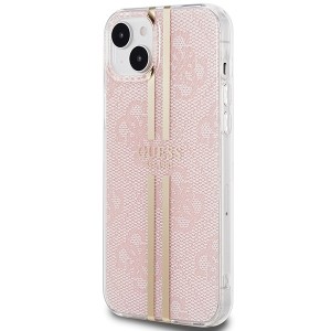 None Guess case for iPhone 15 Plus 6,7" GUHCP15MH4PSEGP pink HC IML 4G GOLD STRIPE