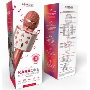 None Forever Bluetooth microphone with speaker BMS-300 rose gold