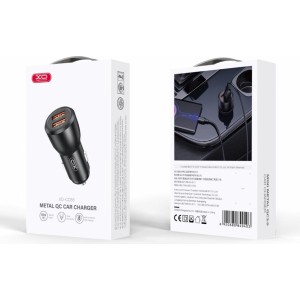 XO car charger CC55 30W 2x USB black