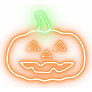 None Neon PLEXI LED PUMPKIN WITH STEM orange green NNE13 Neolia