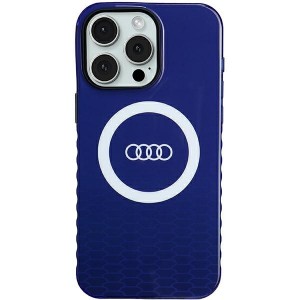 None Audi case for iPhone 15 Pro Max 6,7" blue IML Big Logo MagSafe Case