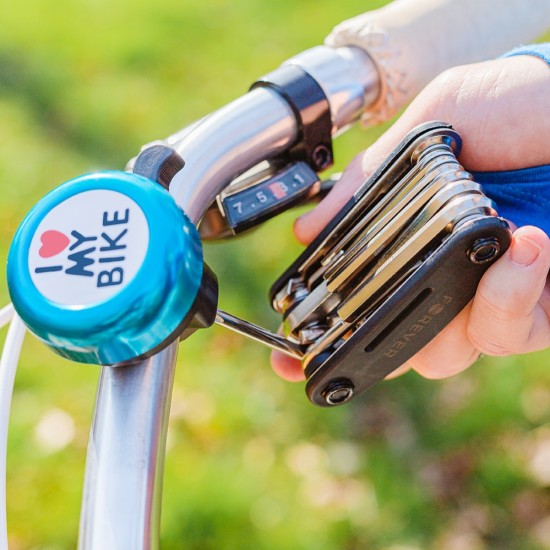 Telforceone Bike bell I love my bike blue