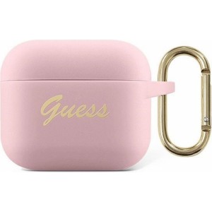 Guess case for APPLE AirPods 3 GUA3SSSI (Silicone Vintage Script) pink