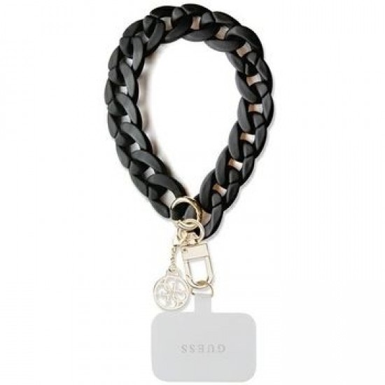 Guess hand strap GUOUCBMC4MK (Large Chain Acrylic 4G Charms) black