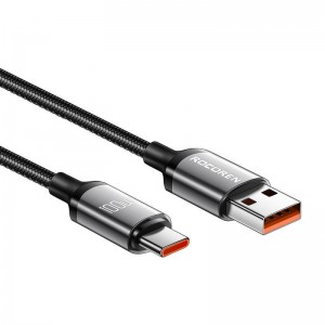 Rocoren Fast Charging cable Rocoren USB-A to USB-C Retro Series 2m 100W (grey)