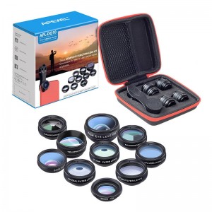 Apexel Mobile lens kit APEXEL APL-DG10 10 in 1 (black)