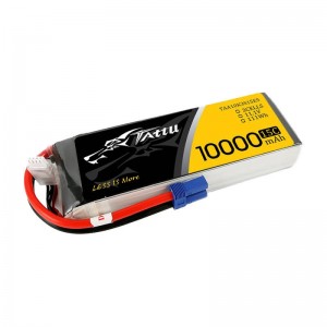 Tattu 11.1V 15C 3S 10000mAh Lipo Battery Pack with EC5 plug