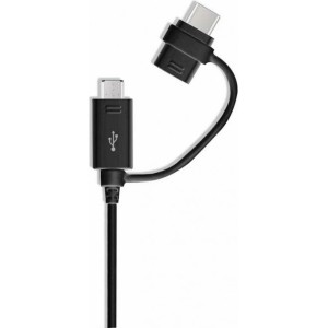 Samsung EP-DG950 USB 2in1 Combo Type-C & Micro USB Datu un Lādēšanas Kabelis 1.2m Melns (OEM)