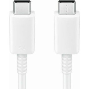 Samsung EP-DN975BWE 45W USB-C uz USB-C Super Ātrs 5A Uzlādes un Datu Kabelis Balts 1m (OEM)