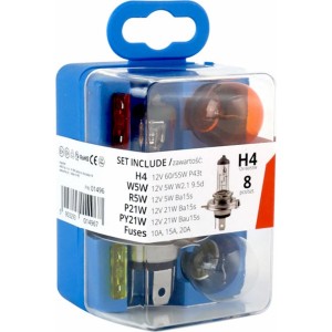 Amio Halogen bulbs & fuses set 8 pcs H4