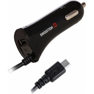 Swissten Premium Auto Lādētājs USB + 2.4A un Micro USB vads