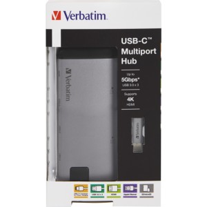 Verbatim USB-C Multiport Hubs HDMI / LAN / USB / SD / MicroSD