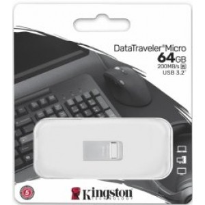 Kingston DTMC3G2/64GB DataTraveler Micro 64GB Флеш Память