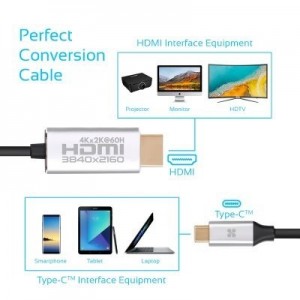 Promate HDLink-60H USB-C - HDMI UltraHD 3840x2160@60 Kabelis 1.8m