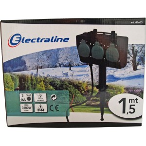 Electraline 01663 Dārza Pagarinātājs 3P 1.5m