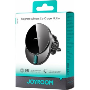 Joyroom JR-ZS409 magnetic holder with 15W inductive charger for car air vent - black