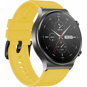 Marka Niezdefiniowana Silicone Strap for Huawei Watch GT 2/3/4/2 Pro/3 Pro/4 Pro/GT 2e 46mm - Yellow