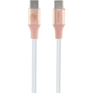 Guess Ebossed Logo USB-C / USB-C Cable 1.5m Fast Charging - Pink