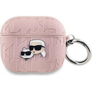 Karl Lagerfeld Monogram Karl & Choupette Head case for AirPods 3 - pink