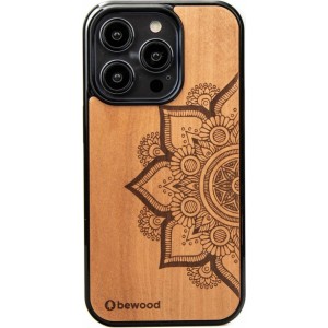 Bewood Mandala Apple Tree Wooden Case for iPhone 14 Pro - Light Brown