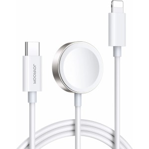 Joyroom uSB Type C 20W PD cable with inductive charger for Apple Watch 1.5m white (S-IW005)