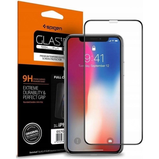 Spigen TEMPERED GLASS Spigen GLASS FC IPHONE 11 BLACK (universal)