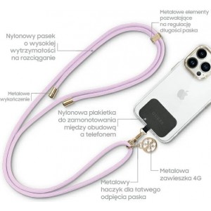 Guess CBDY Cord phone strap - lilac