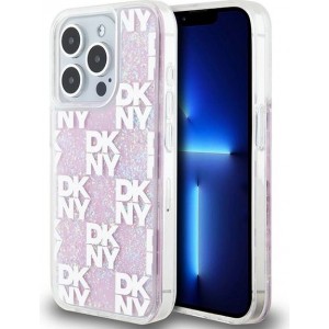 Dkny Etui DKNY Liquid Glitter Multilogo na iPhone 15 Pro - różowe