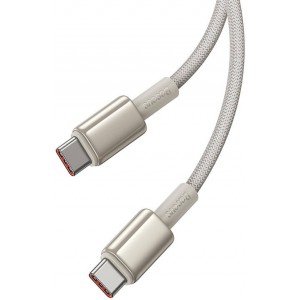 Baseus Cable USB-C to USB-C Baseus Tungsten Gold, 100W, 1m (gold)