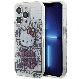 Hello Kitty case for iPhone 15 Pro Max 6,7" white hardcase IML Kitty Case for On Bricks Graffiti