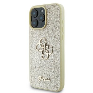 None Guess case for iPhone 16 Pro 6,3" GUHCP16LHG4SGD Fixed Glitter Big 4G gold