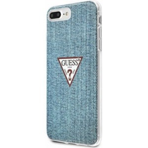 None Guess case for iPhone 7 Plus / 8 Plus GUHCI8LPCUJULLB light blue hard case Jeans Collection