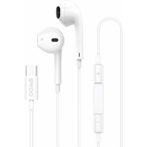 None BWOO wired earphones HF175 For iPhone 15 USB-C digital interface white