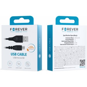 None Forever cable USB - microUSB 1,0 m 1A black